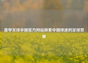 意甲买球中国官方网站探索中国球迷的足球世界
