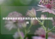 体育新闻最新消息本周热点聚焦与精彩瞬间回顾