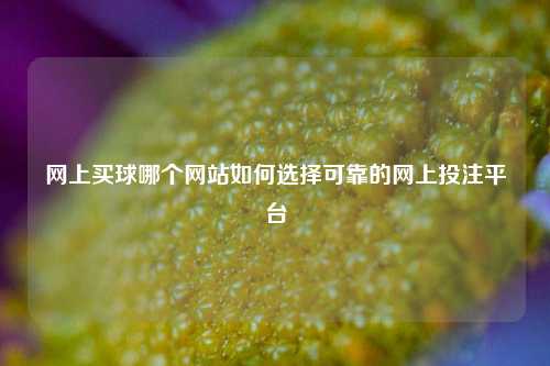 网上买球哪个网站如何选择可靠的网上投注平台