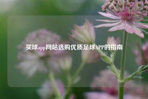 买球app网站选购优质足球APP的指南