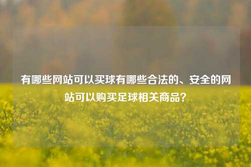 有哪些网站可以买球有哪些合法的、安全的网站可以购买足球相关商品？